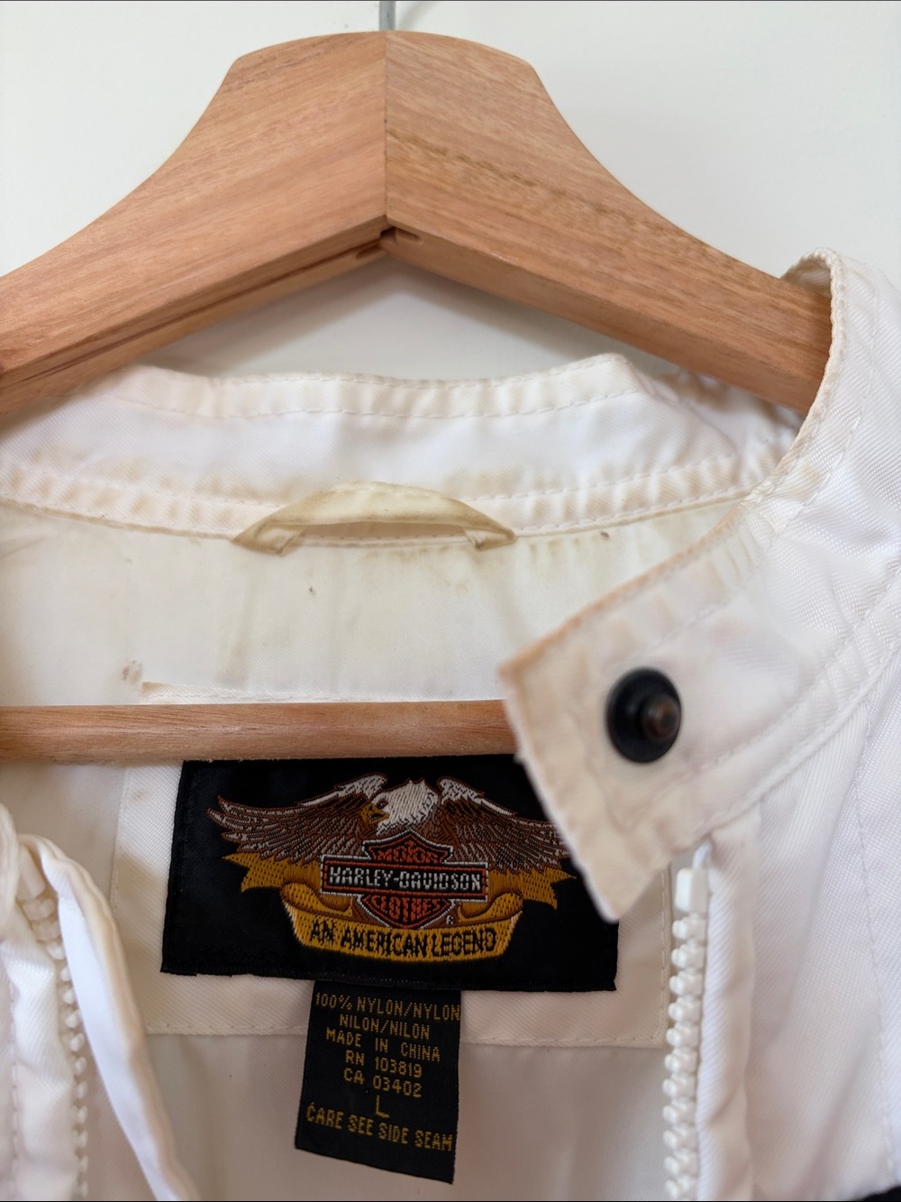Harley-Davidson White Jacket with Orange Racing Stripe - Picture 10 of 16